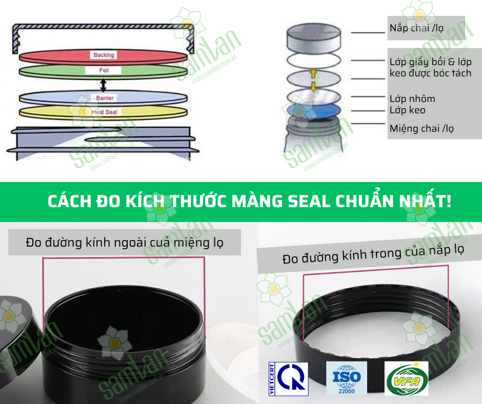 kích thước màng seal, độ dày màng seal